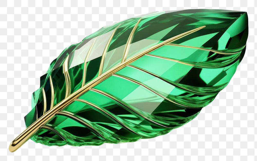 PNG  Leaf gemstone jewelry emerald.