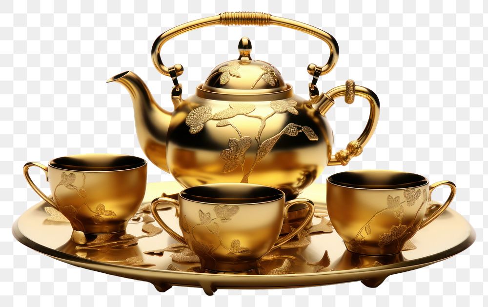PNG  Tea set porcelain teapot saucer.