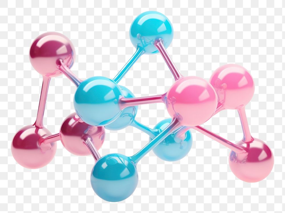 PNG Molecules toy white background biochemistry.