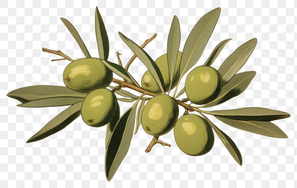 PNG Plant olive fruit leaf.