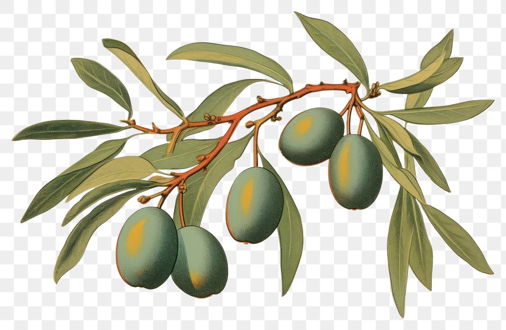 PNG Plant olive fruit leaf.