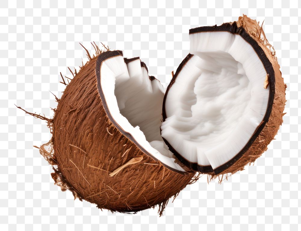 PNG  Coconut broken food freshness. AI generated Image by rawpixel.