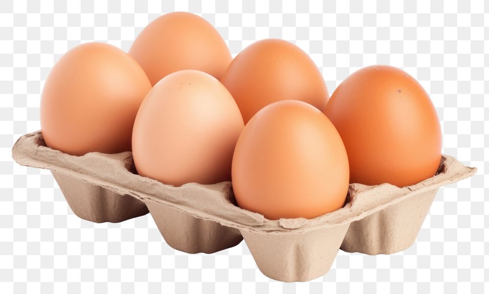 PNG  Eggs container food white background. AI generated Image by rawpixel.
