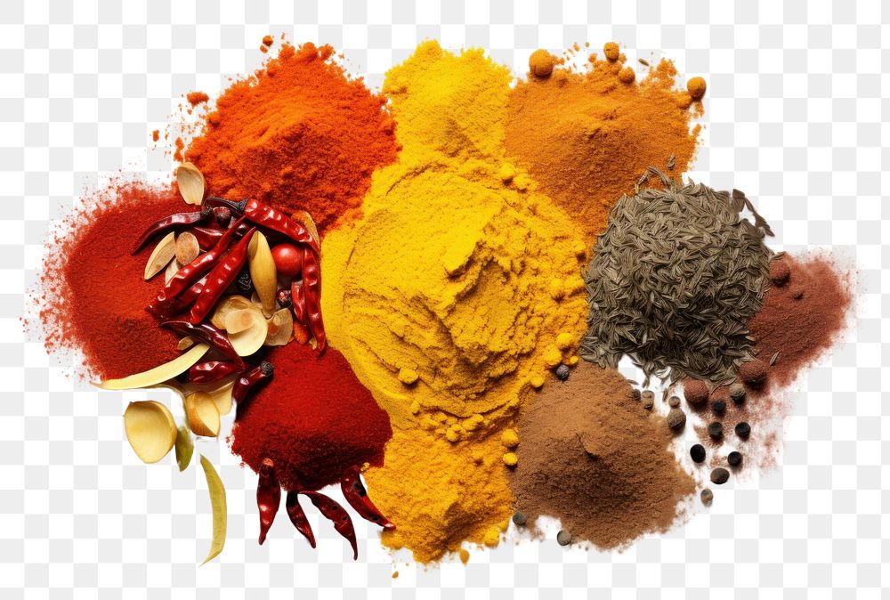 PNG  Spices powder food white background. AI generated Image by rawpixel.