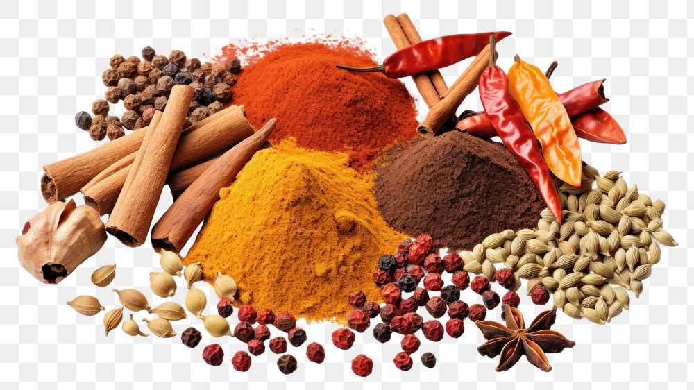 PNG  Spices food white background ingredient. AI generated Image by rawpixel.