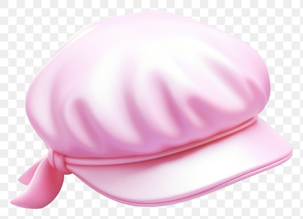 PNG  Beret hat pink xiaolongbao headwear. AI generated Image by rawpixel.