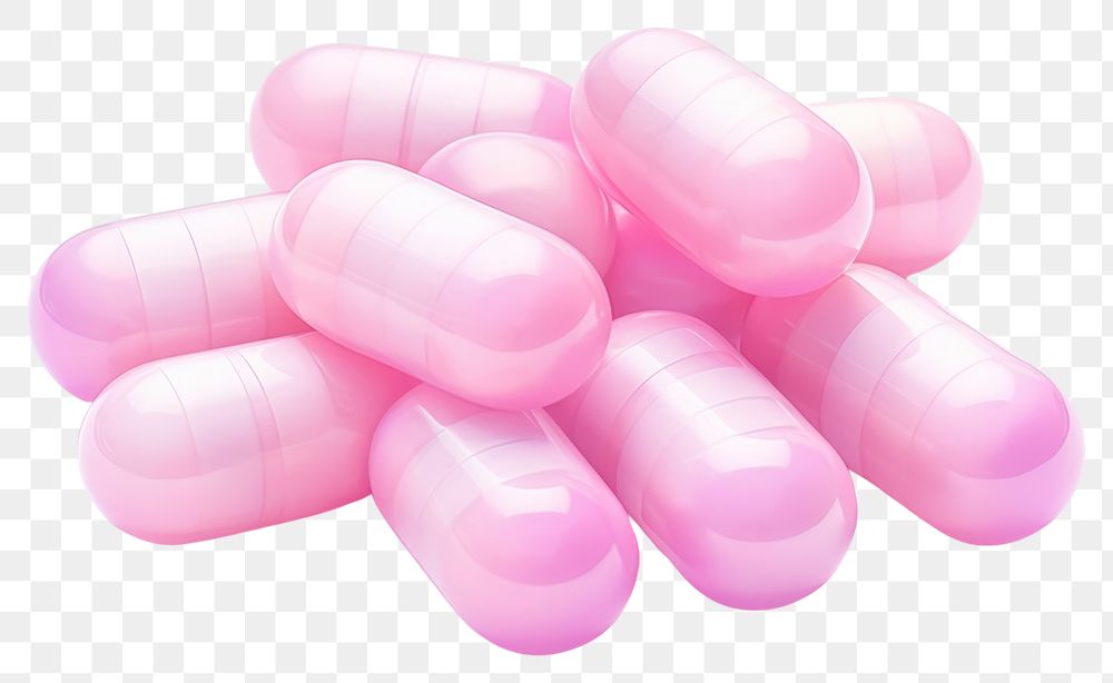 PNG  Candy capsule pill pink. AI generated Image by rawpixel.