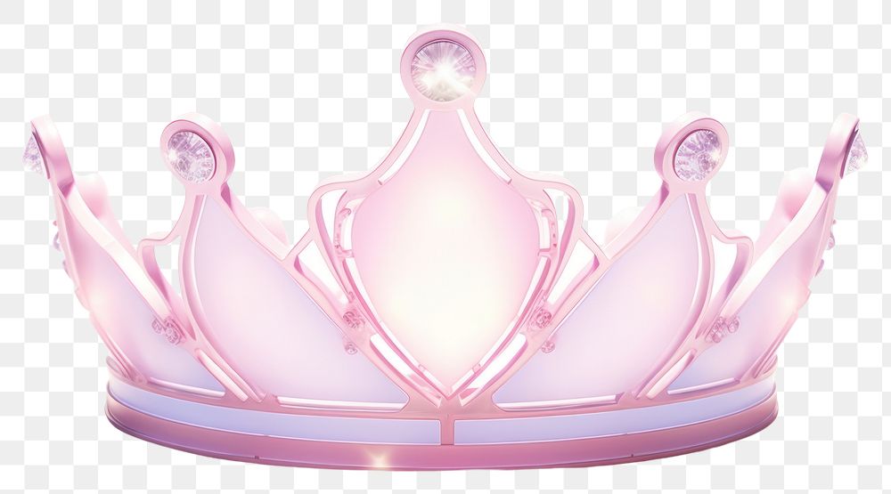 PNG  Crown tiara pink white background. AI generated Image by rawpixel.