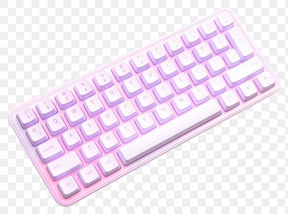 PNG  Keyboard computer pink white background. AI generated Image by rawpixel.