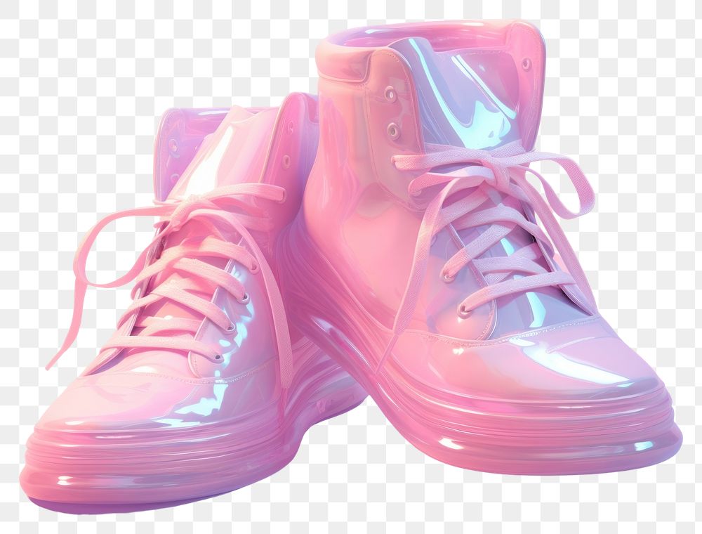 PNG  Shoes footwear pink shoelace. AI generated Image by rawpixel.