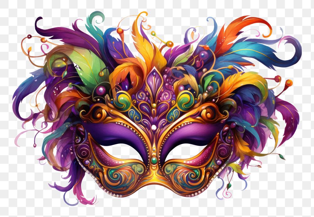 PNG Mardi gras carnival purple paint