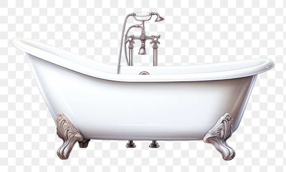 PNG Bathtub white background bathroom hygiene.