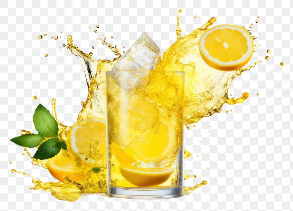 PNG Lemon drink soda lemonade.