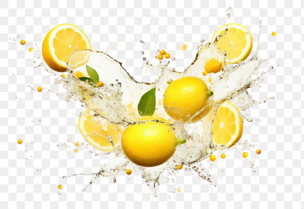 PNG Lemon soda fruit plant food.