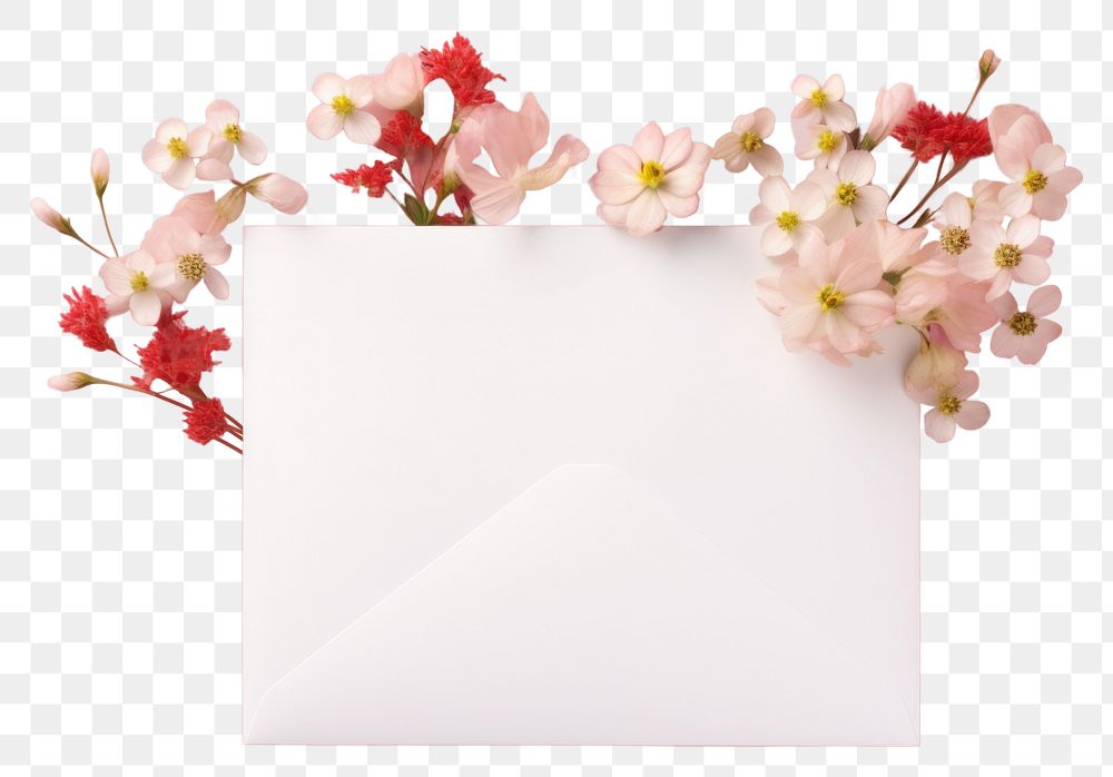 PNG Deliver envelope flower petal plant.