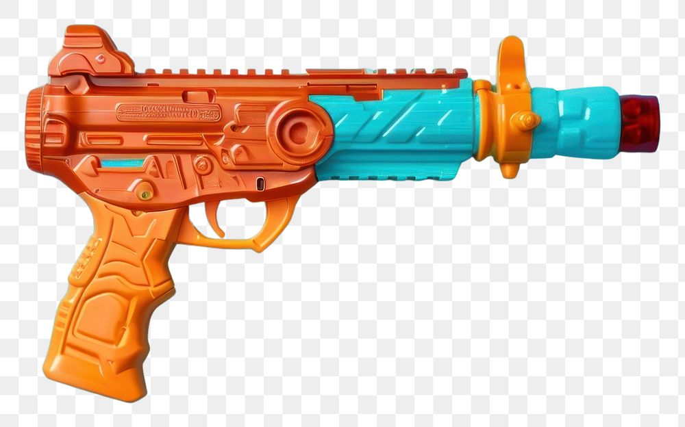 PNG  Super smasher water gun weapon toy revolver. AI generated Image by rawpixel.