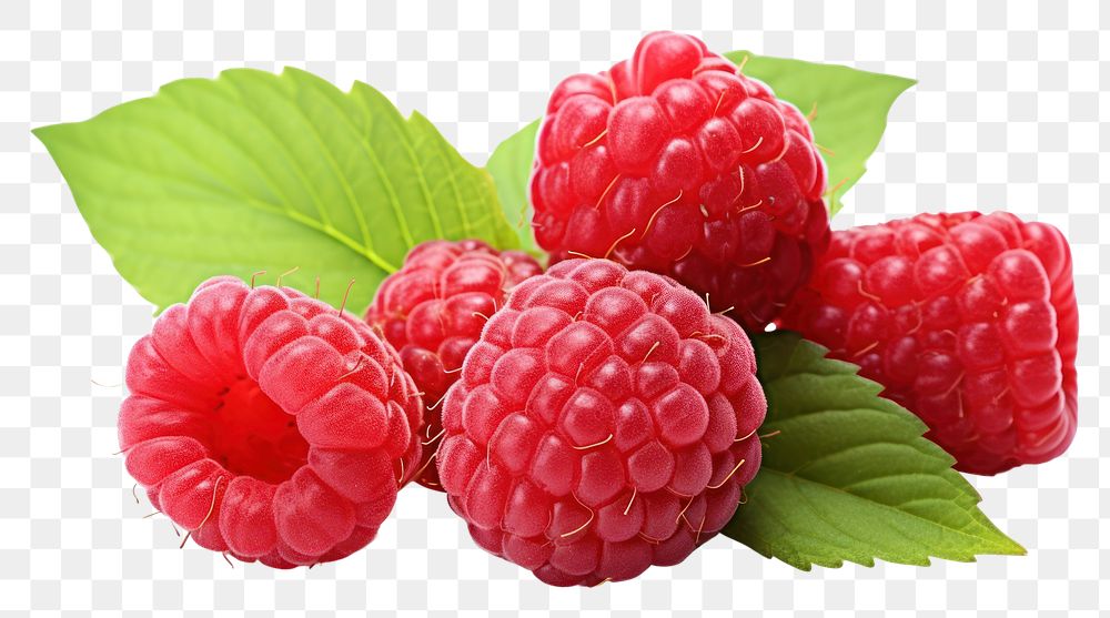 PNG  Raspberries raspberry fruit plant. AI generated Image by rawpixel.