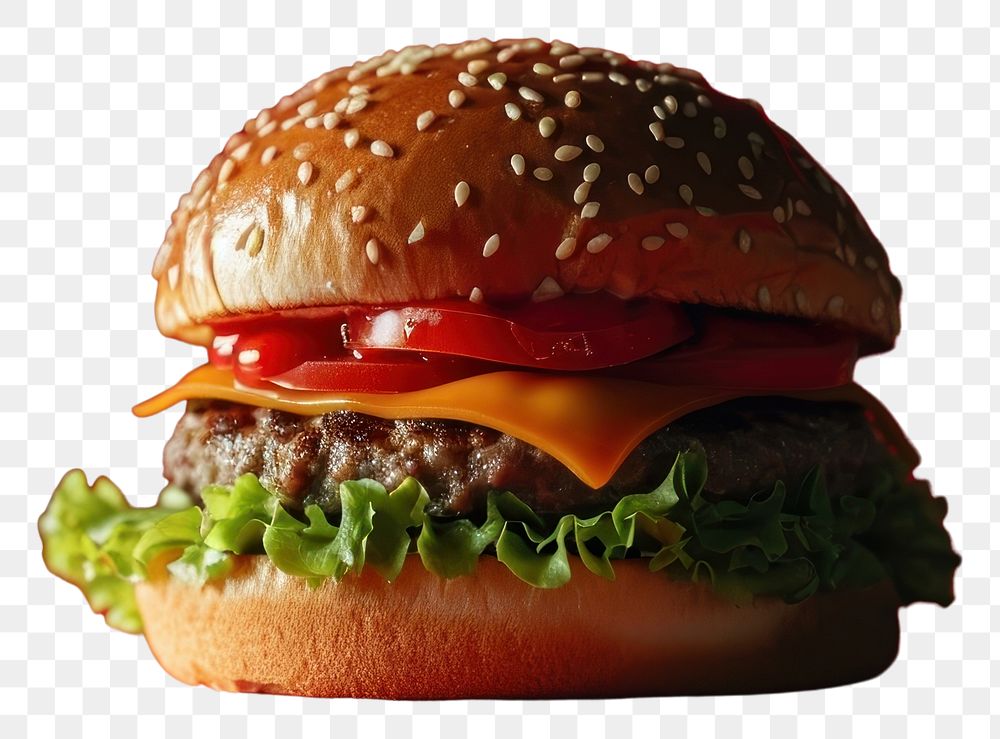 PNG  Burger burger food hamburger. AI generated Image by rawpixel.