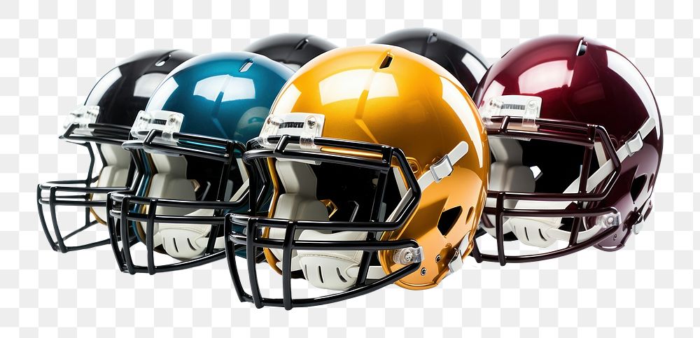 PNG American football helmets sports white background competition.