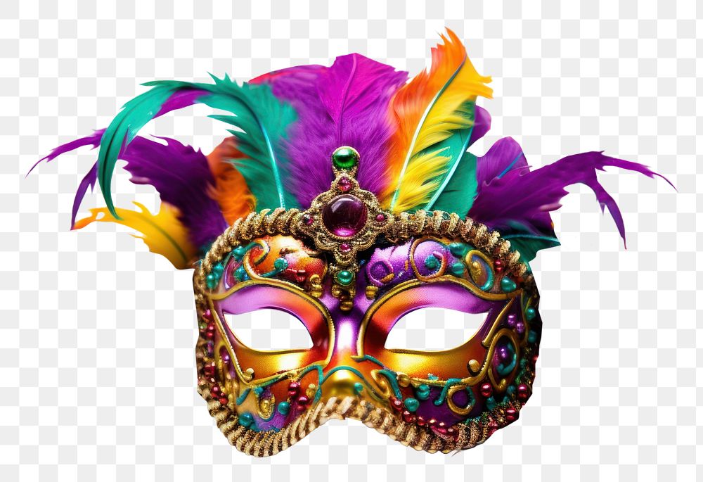 PNG Mardi gras carnival purple white background