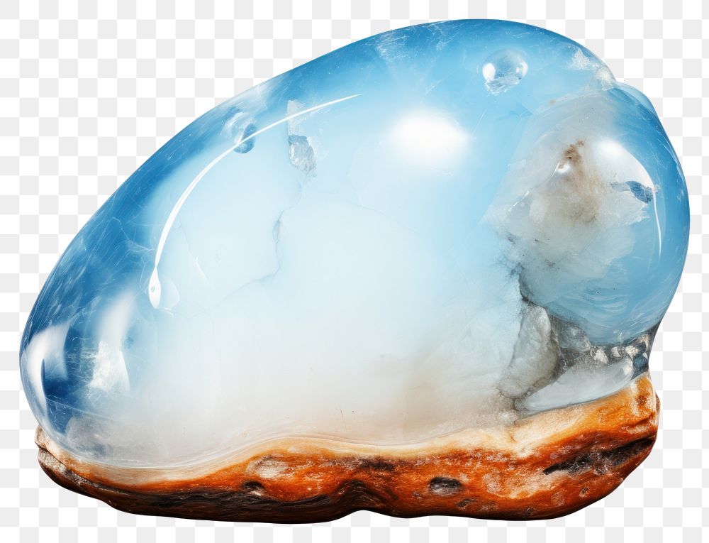 PNG Blue Chalcedony gem gemstone jewelry blue.