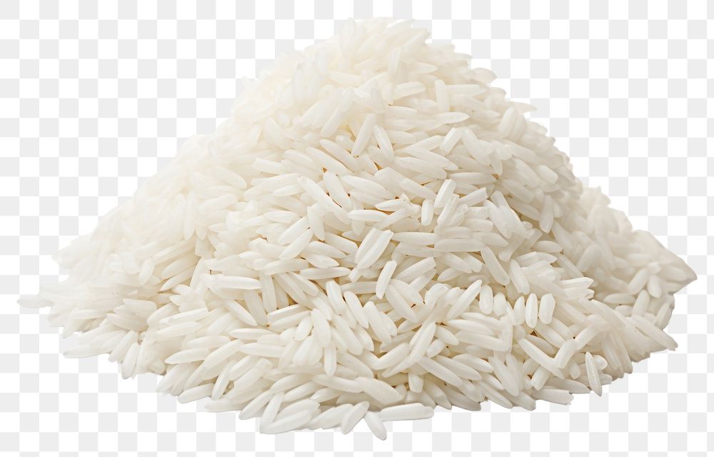 PNG Small pile of fresh white rice white background medication freshness. AI generated Image by rawpixel.