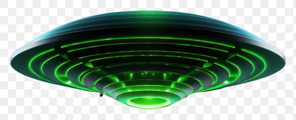 PNG Alien ufo light night green.