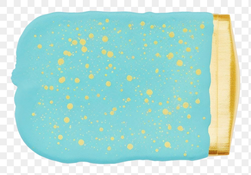 PNG Baby blue on top dot gold glitter white background turquoise rectangle.