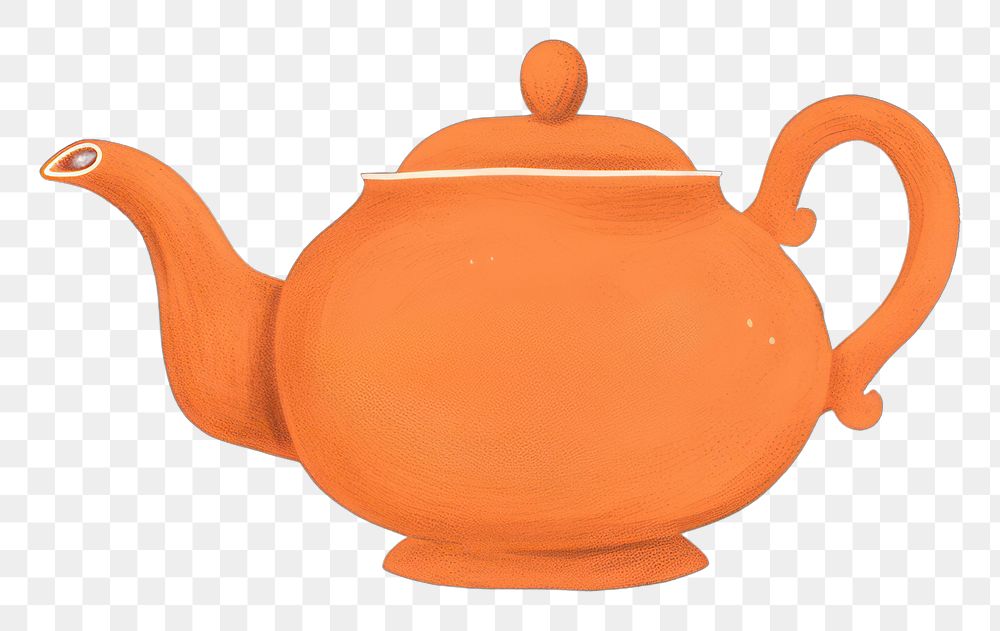 PNG  Chalk style teapot text art cup.