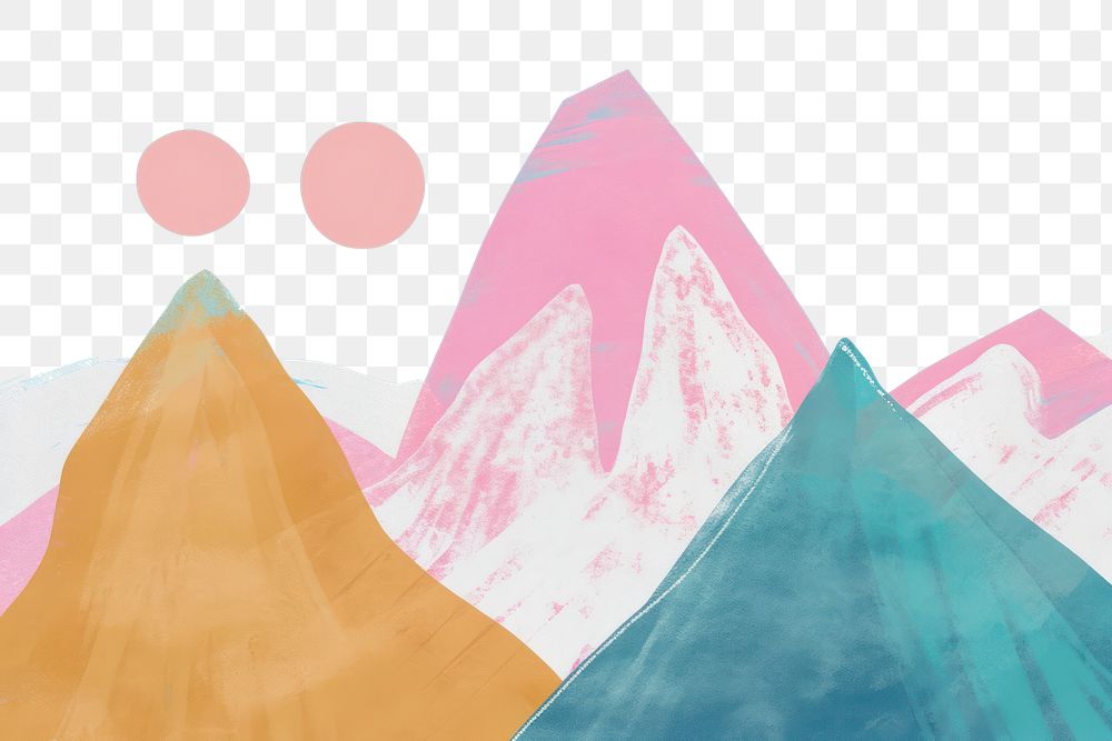 PNG Cute mountain illustration outdoors painting nature.