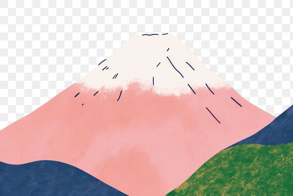 PNG Cute japan moutain illustration mountain outdoors volcano.