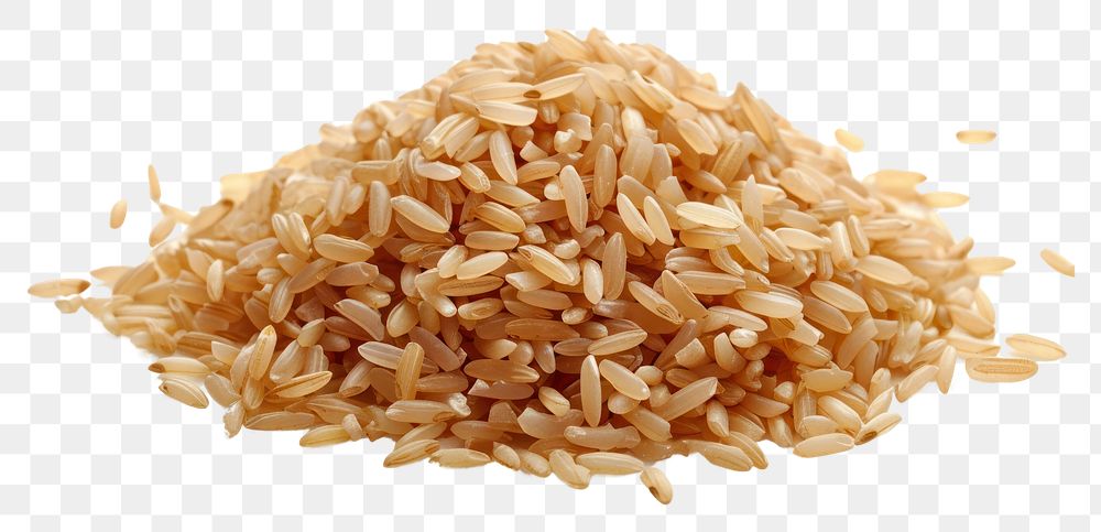 PNG  Rice food white background brown rice.