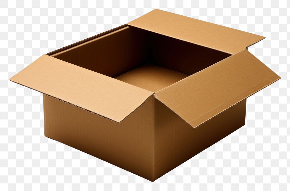 PNG  Brown box open cardboard carton simplicity.