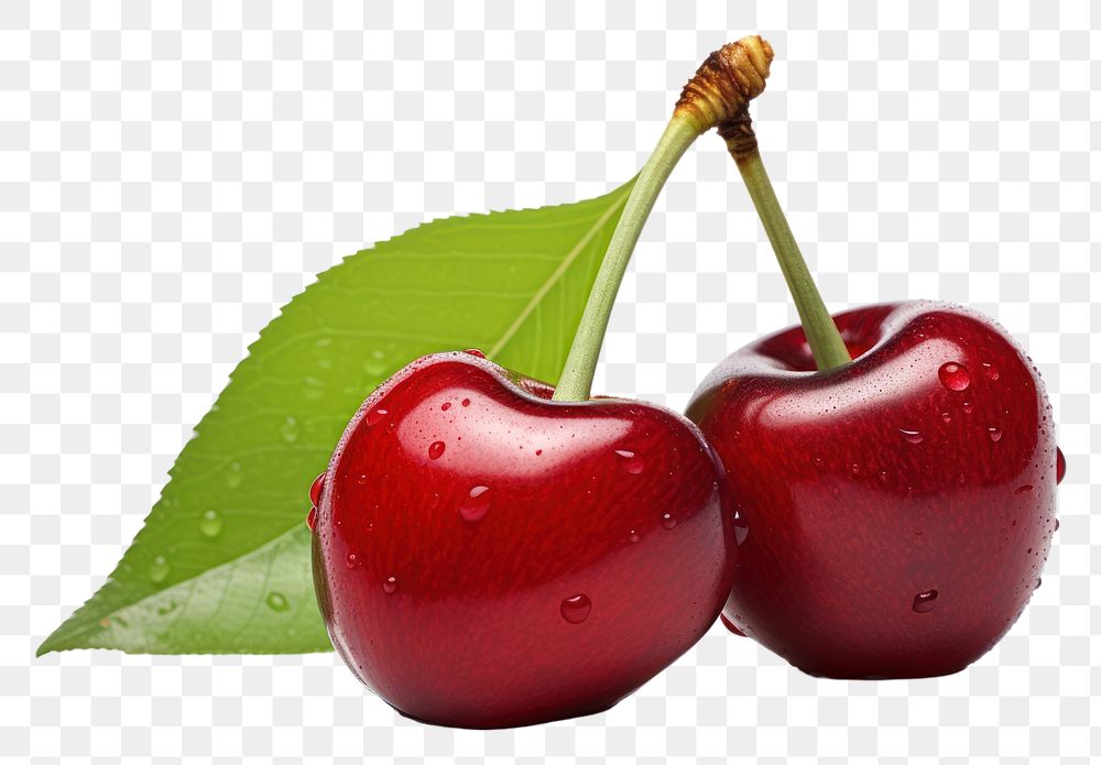 PNG  Ripe cherry apple fruit plant.