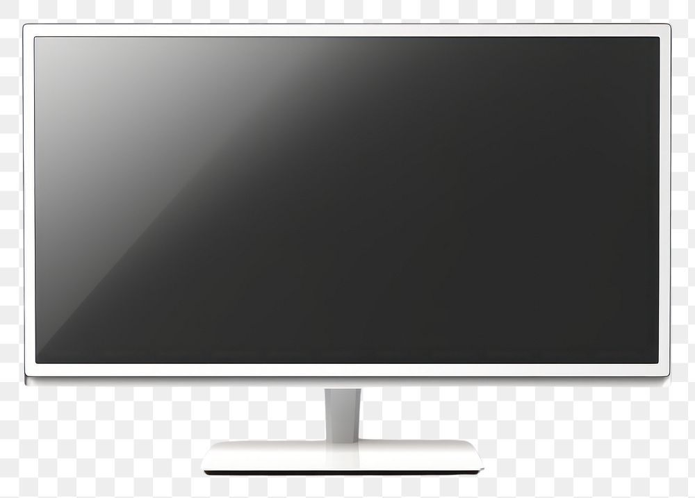 PNG  HDTV or monitor television screen white background.