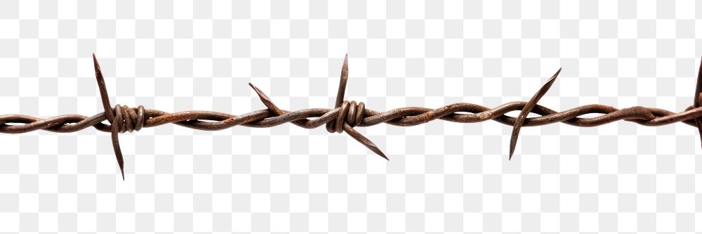 PNG Barbed wire white background forbidden weaponry.