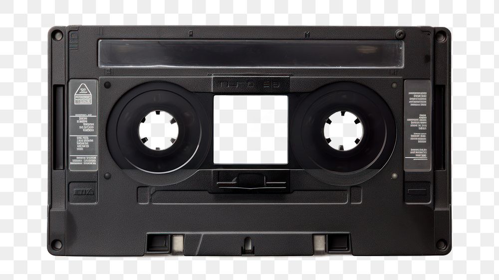 PNG Black vhs tape electronics white background technology. AI generated Image by rawpixel.