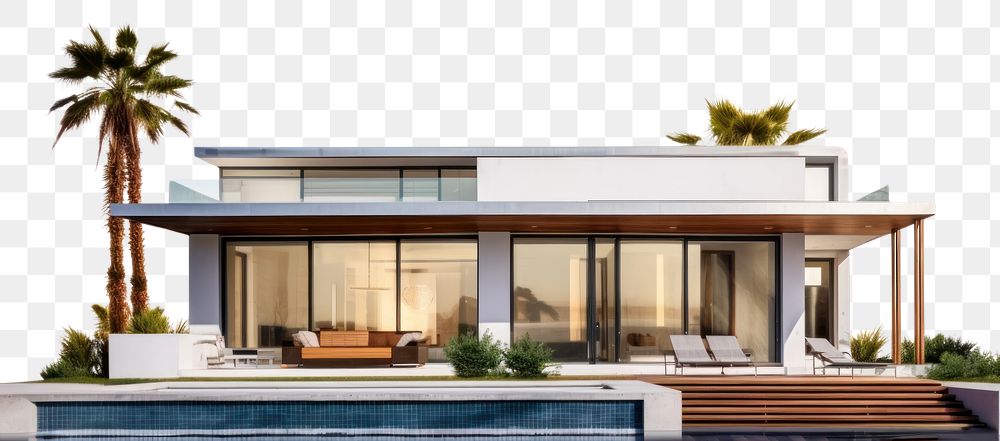 PNG Modern house architecture building villa. AI generated Image by rawpixel.