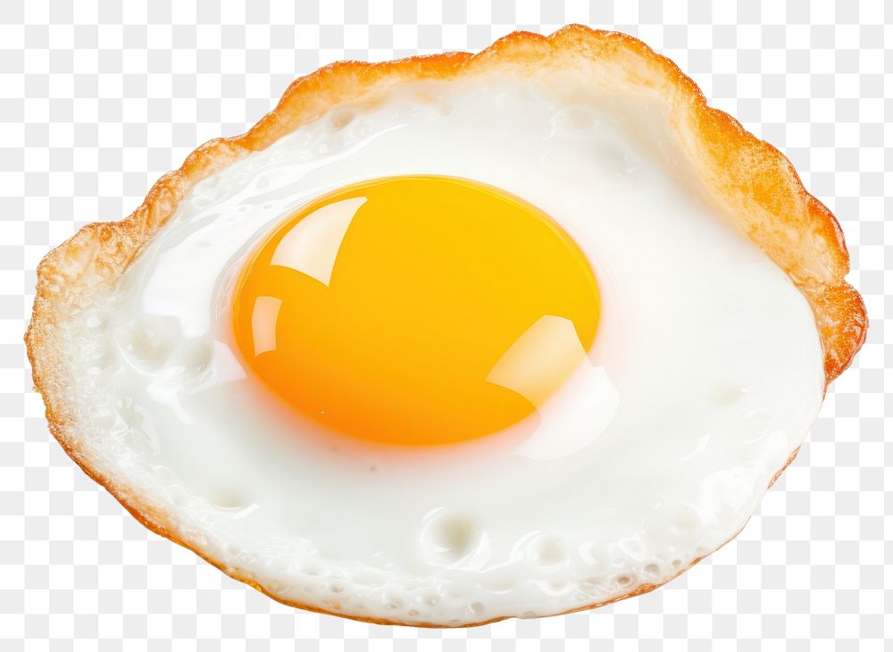 PNG Fried egg food white background breakfast.