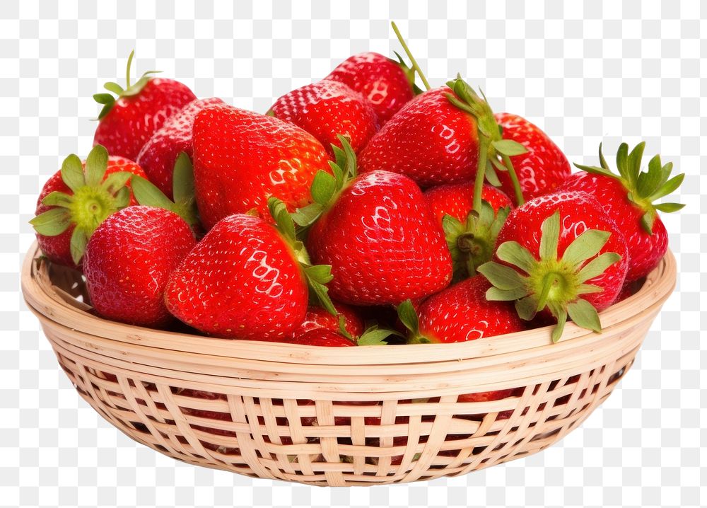 PNG Fruit basket strawberry berries plant.