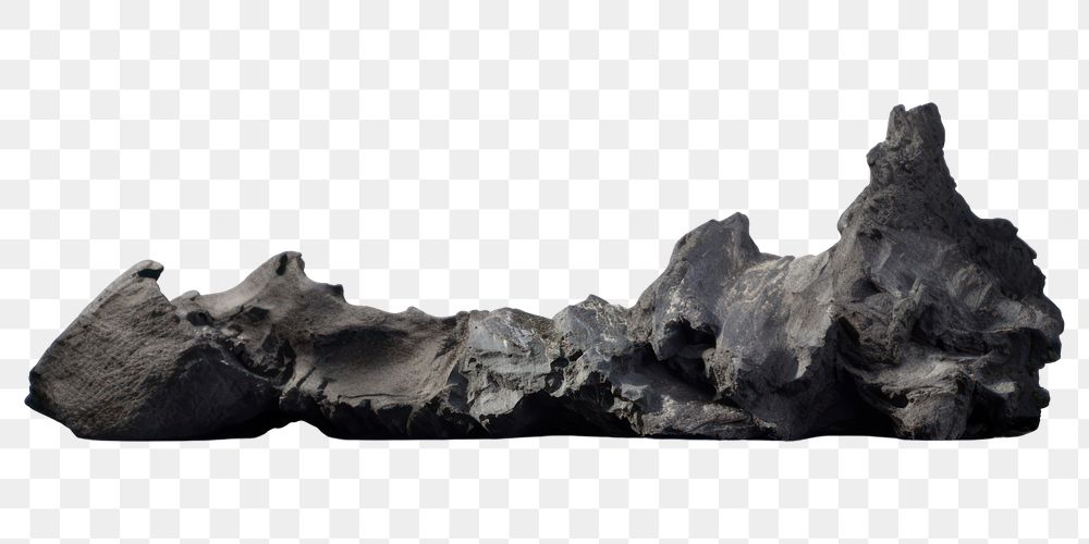 PNG Iceland volcanic rocks white background anthracite geology.