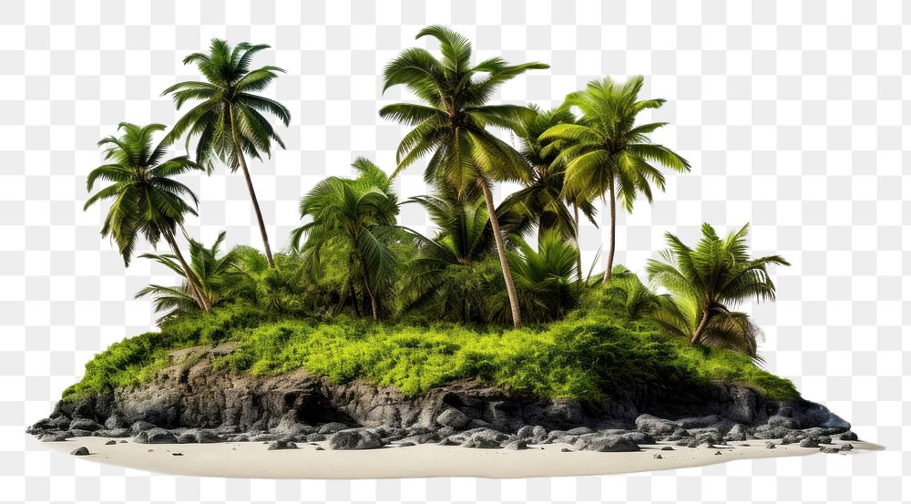 PNG Tropical island vegetation landscape outdoors.