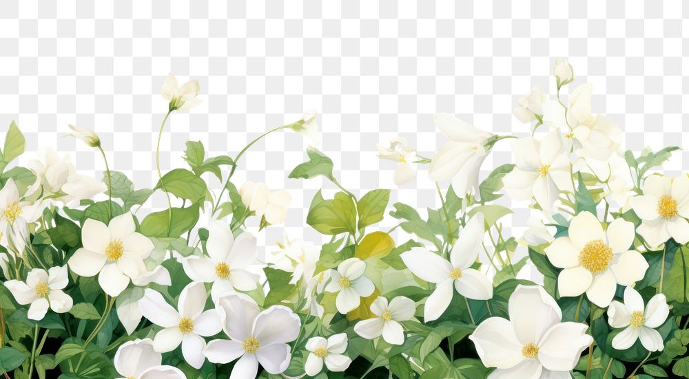 PNG White flowers mix outdoors blossom plant.