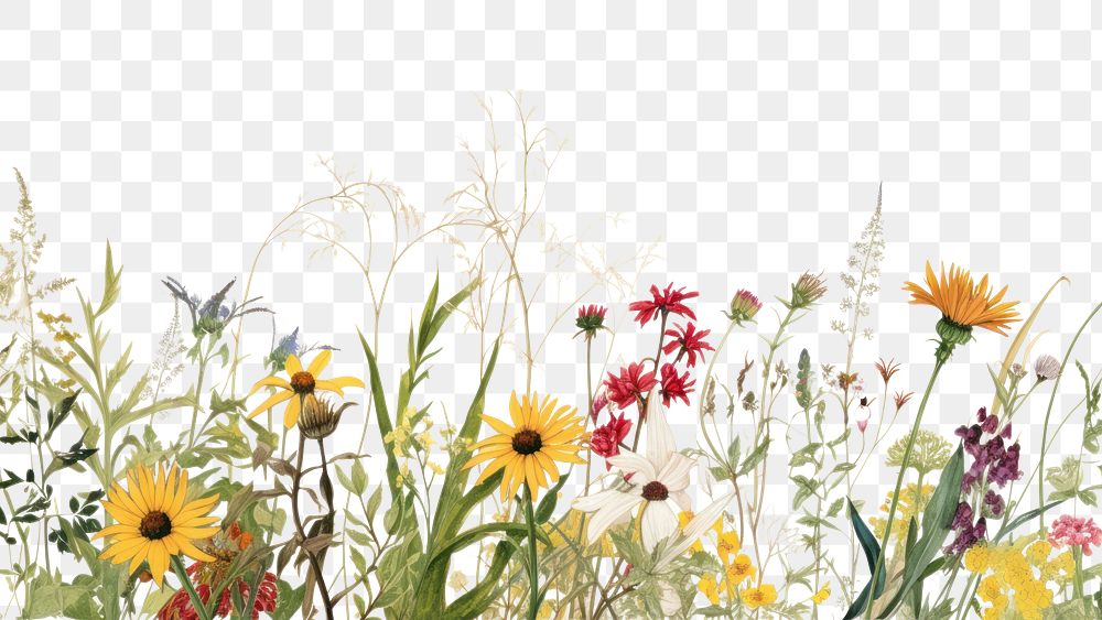 PNG Midwest wildflowers mix sunflower outdoors nature.