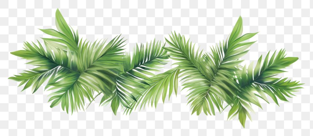 PNG Palm leaves nature plant green.