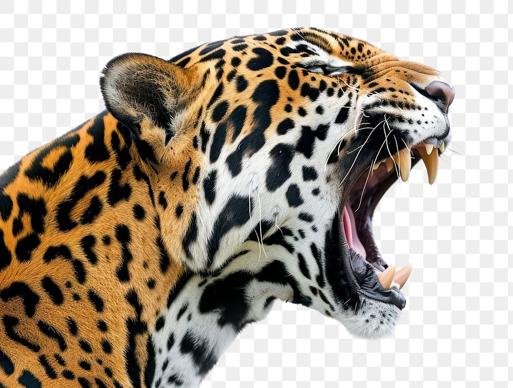 PNG An angry jaguar tiger wildlife portrait leopard.