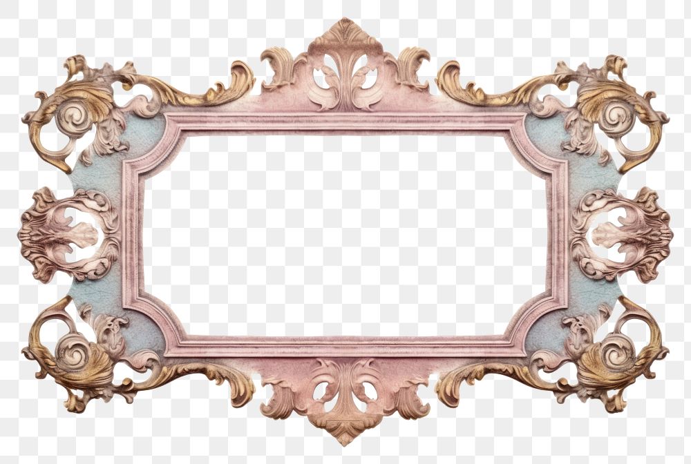 PNG  Classical frame old white background