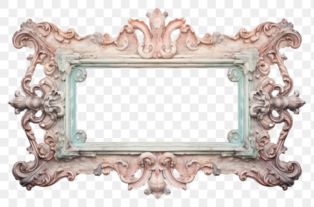 PNG  Classical frame old white background. AI generated Image by rawpixel.