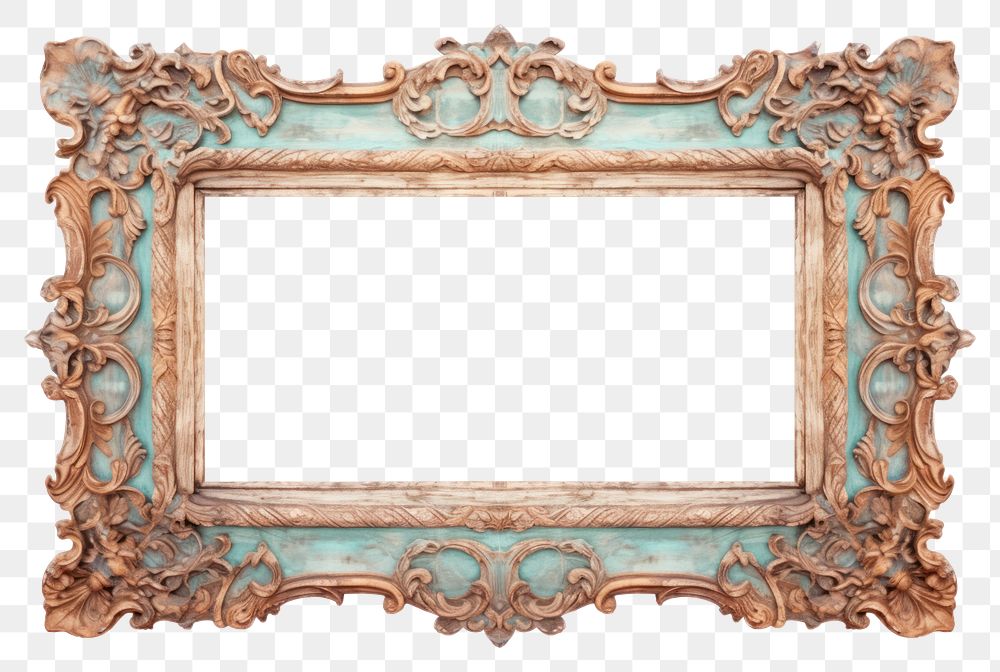 PNG  Wood frame old white background. AI generated Image by rawpixel.