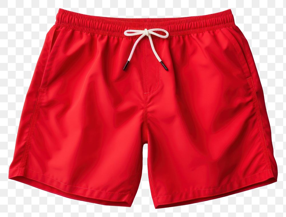 PNG Men Swim shorts red white background undergarment. AI generated Image by rawpixel.